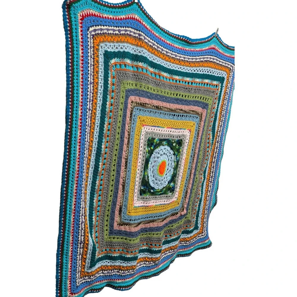 Vintage granny Knit Blanket